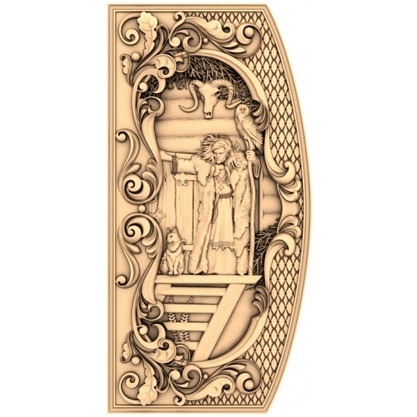 Enchanted Baba Yaga Panel - CNC راؤٹر کے لیے 3D STL ماڈل Enchanted Baba Yaga Panel - CNC راؤٹر کے لیے 3D STL ماڈل