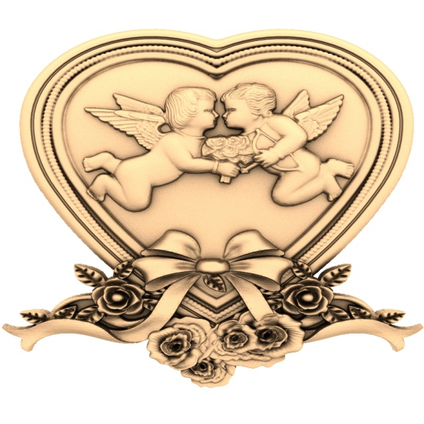 Cherubic Romance 3D STL Model for CNC Cherubic Romance 3D STL Model for CNC