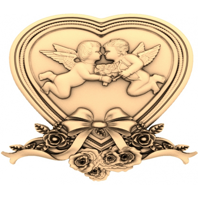 Cherubic Romance 3D STL Model for CNC