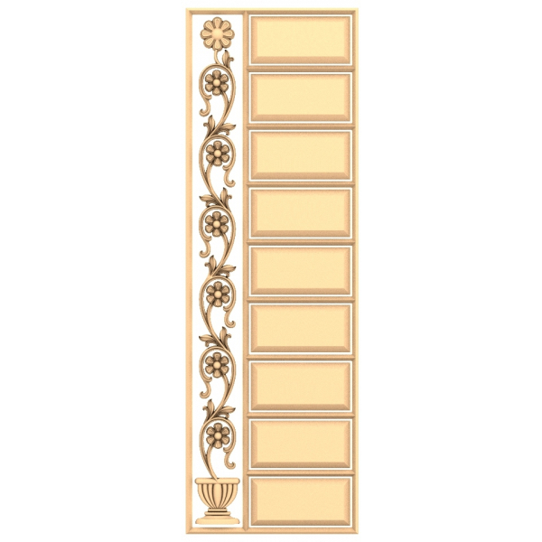 Floral Symphony Lodret Decor 3D-model til CNC Floral Symphony Lodret Decor 3D-model til CNC