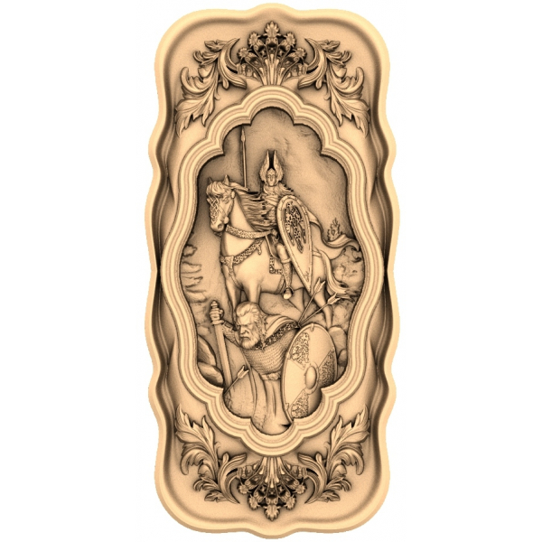 Warrior's Valor 3D STL Model for CNC