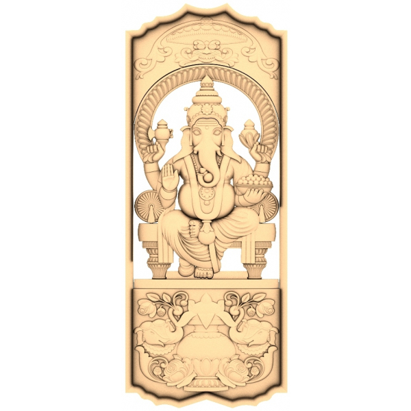 Benedizione del divino Ganesha Modello STL 3D per CNC Benedizione del divino Ganesha Modello STL 3D per CNC