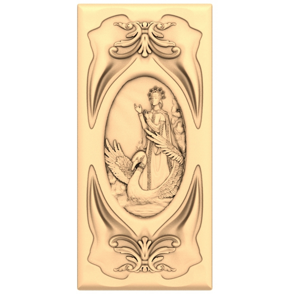 Swan Princess 3D Relief Model for CNC
