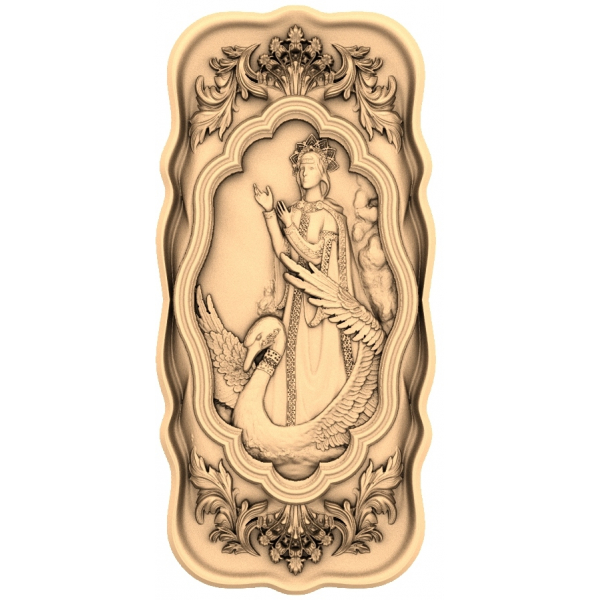 Exquisite St. Cuthbert with Swan 3D STL Model for CNC