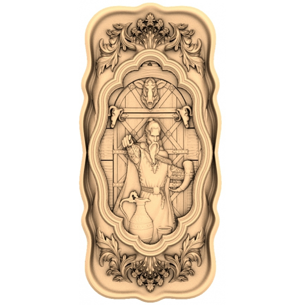 Modello 3D STL del pannello celebrativo vichingo per CNC