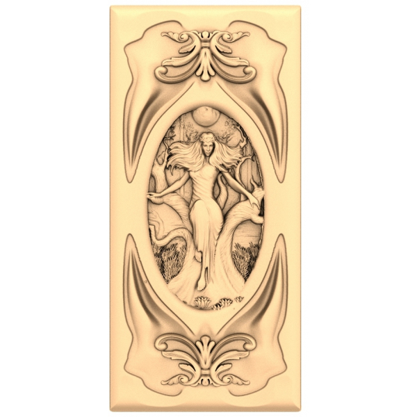 Flowing Grace 3D STL reliéfní model pro CNC