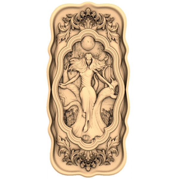 Mystical Forest Maiden 3D STL Model for CNC