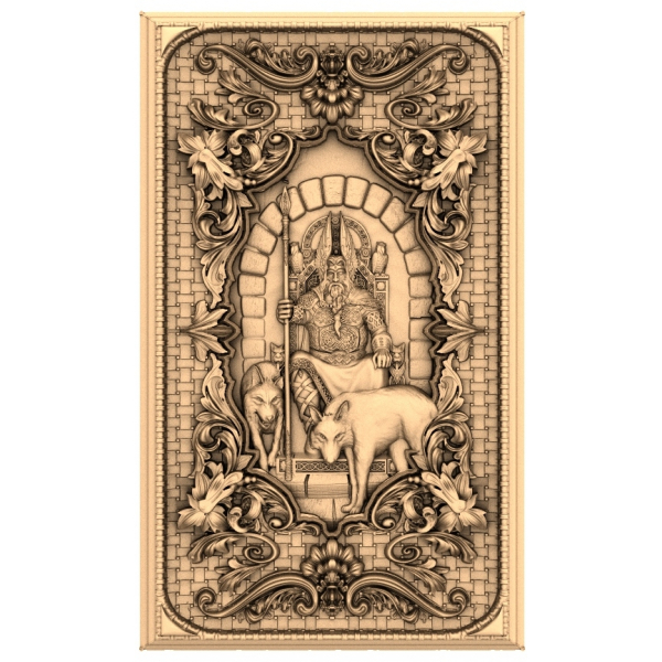 Odin Throne Mythical 3D Relief pentru router CNC Odin Throne Mythical 3D Relief pentru router CNC