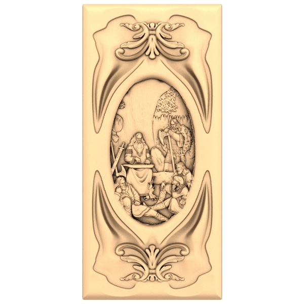 Viking Feast 3D Panel STL Model Viking Feast 3D Panel STL Model