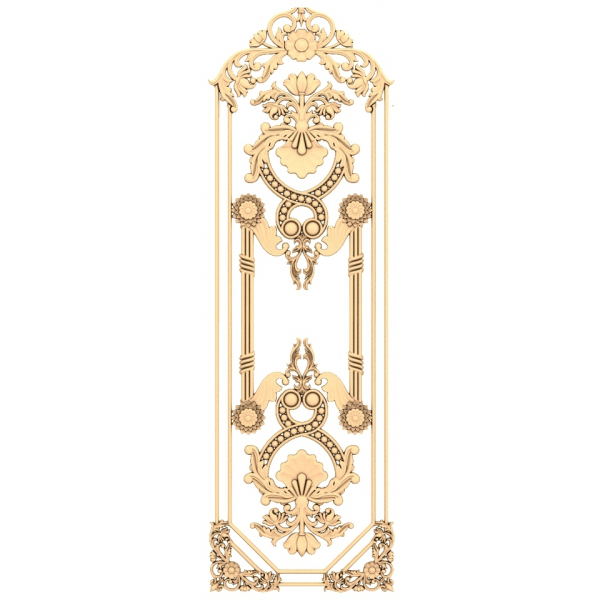 Baroque Elegance Panel 3D STL Model for CNC Baroque Elegance Panel 3D STL Model for CNC