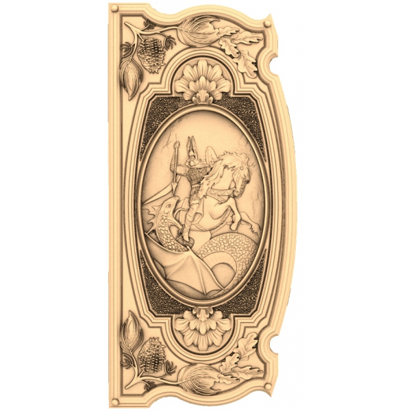 Pannello Dragon Slayer 3D STL modello per CNC Pannello Dragon Slayer 3D STL modello per CNC