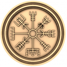 Boussole Viking en relief