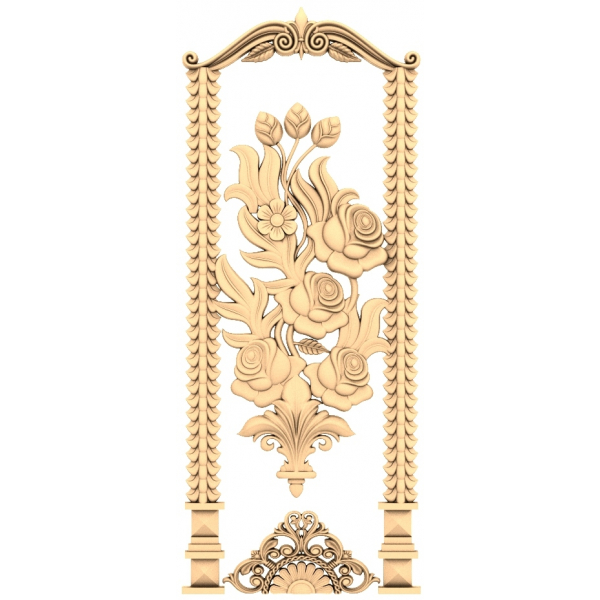 Panel Floral Elegance Panel 3D STL model pro CNC Panel Floral Elegance Panel 3D STL model pro CNC