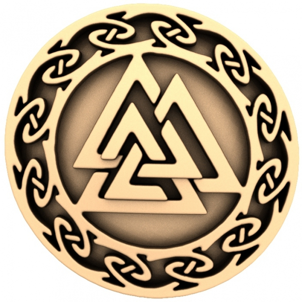 Valknut Emblem 3D STL for CNC Valknut Emblem 3D STL for CNC
