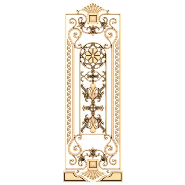 Baroque Elegance Decorative Panel STL Model for CNC Baroque Elegance Decorative Panel STL Model for CNC