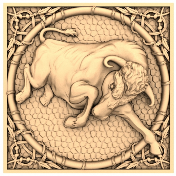 Majestic Taurus Panel 3D STL Model for CNC Majestic Taurus Panel 3D STL Model for CNC