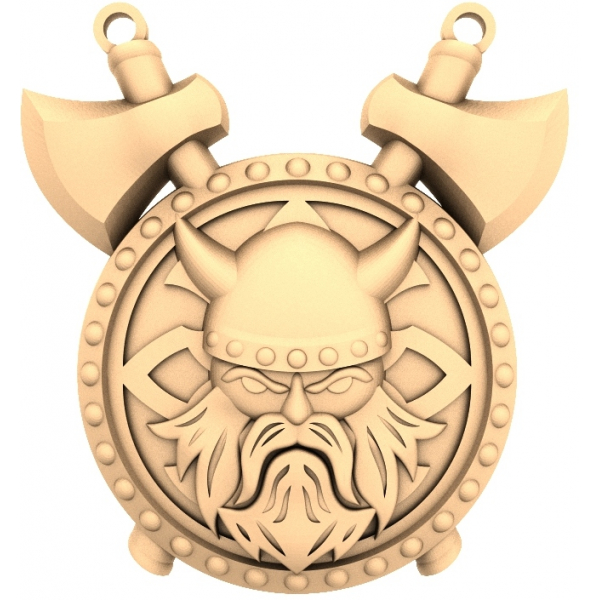 Viking Warrior Crest 3D STL Model for CNC Viking Warrior Crest 3D STL Model for CNC
