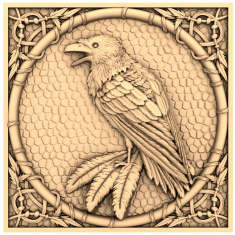 Majestic Raven 3D Relief