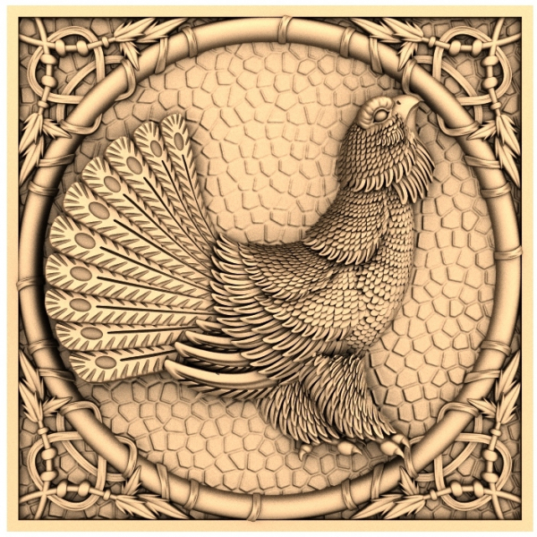 Majestic Grouse Relief 3D STL model pro CNC Majestic Grouse Relief 3D STL model pro CNC