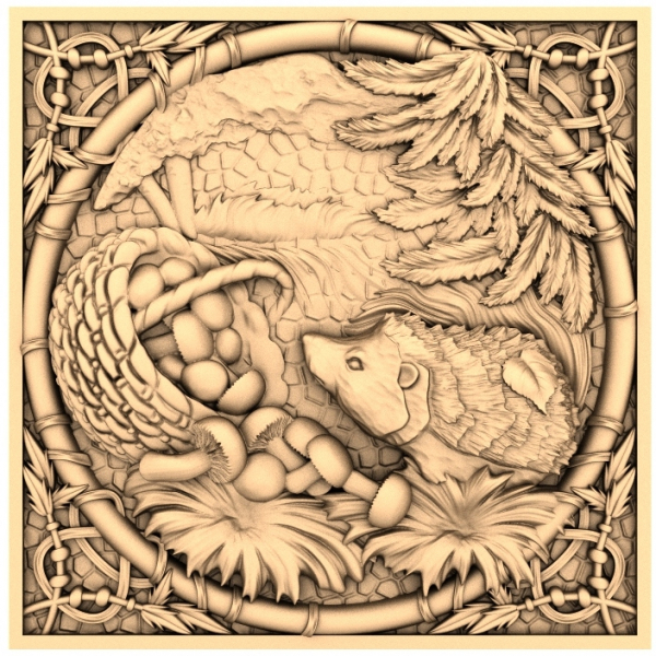 Forest Harmony Relief - 3D STL Model for CNC Forest Harmony Relief - 3D STL Model for CNC