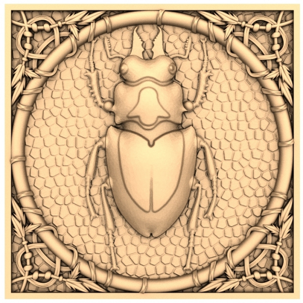 Regal Beetle Panel 3D STL Model for CNC