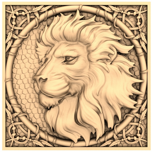 3D model Majestic Lion Relief pro CNC obrábění dřeva 3D model Majestic Lion Relief pro CNC obrábění dřeva