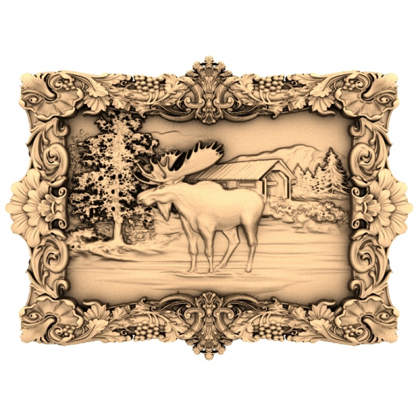 Majestic Moose Landscape 3D STL Model Majestic Moose Landscape 3D STL Model