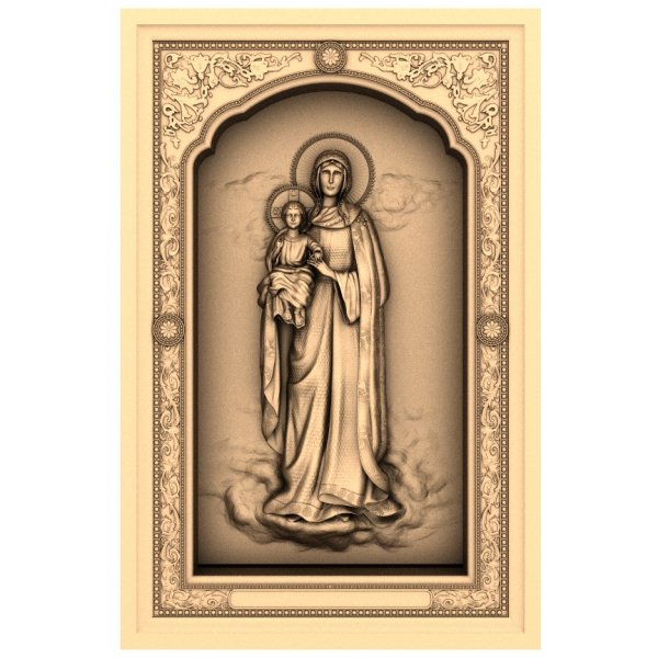 Madonna and Child 3D STL Relief Model for CNC Madonna and Child 3D STL Relief Model for CNC