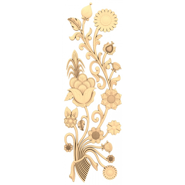 Modello 3D di squisita eleganza floreale per CNC e stampa 3D Modello 3D di squisita eleganza floreale per CNC e stampa 3D