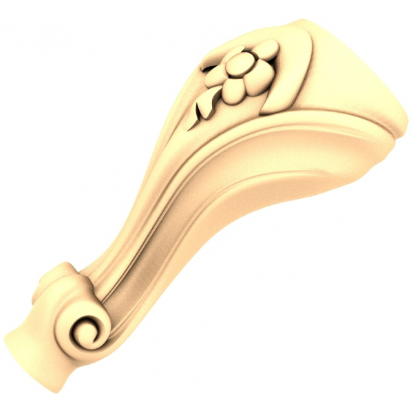 Floral Elegance Stoleben 3D STL Model til CNC Floral Elegance Stoleben 3D STL Model til CNC