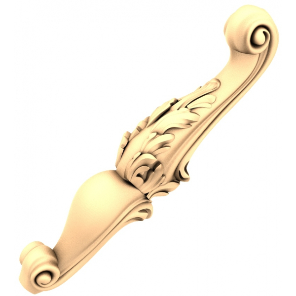 Model 3D STL cu mâner ornamental Luxura