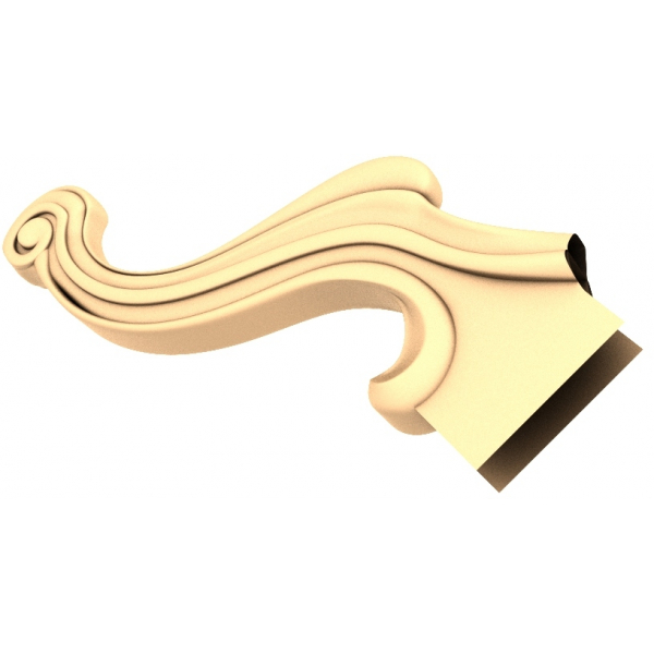 Suporte de rolagem curvo modelo 3D para CNC e impressão 3D Suporte de rolagem curvo modelo 3D para CNC e impressão 3D