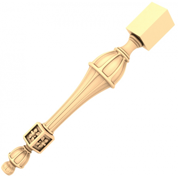 Elegant Ornate Baluster 3D STL Model
