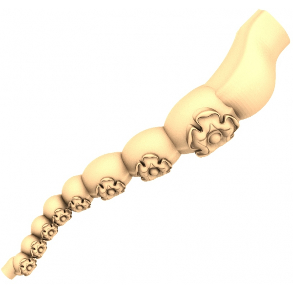 โมเดล 3D STL สำหรับการขึ้นรูปดอกไม้โค้งด้วยเครื่อง CNC