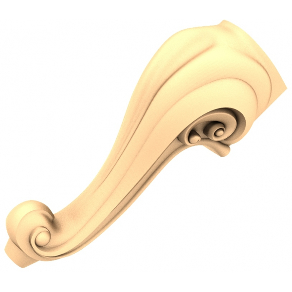 Barok Pendant Scroll 3D STL Model til CNC Barok Pendant Scroll 3D STL Model til CNC