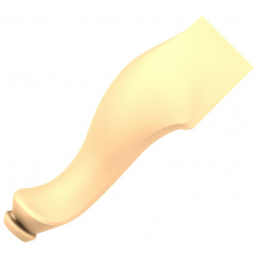 Elegant kurvet bordben