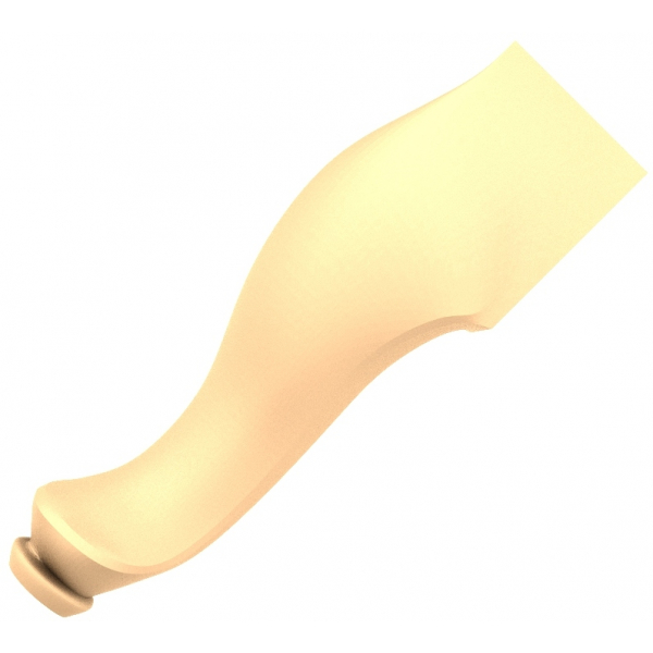 Elegant Curve Table Leg 3D STL Model for CNC