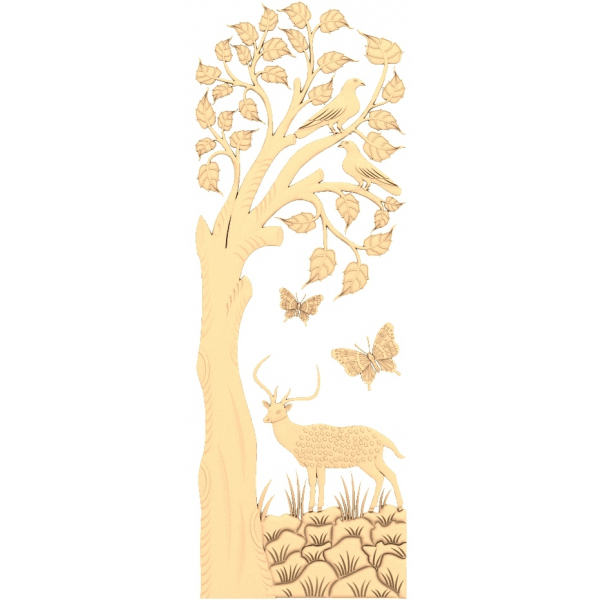 Enchanted Forest Harmony 3D STL Model for CNC