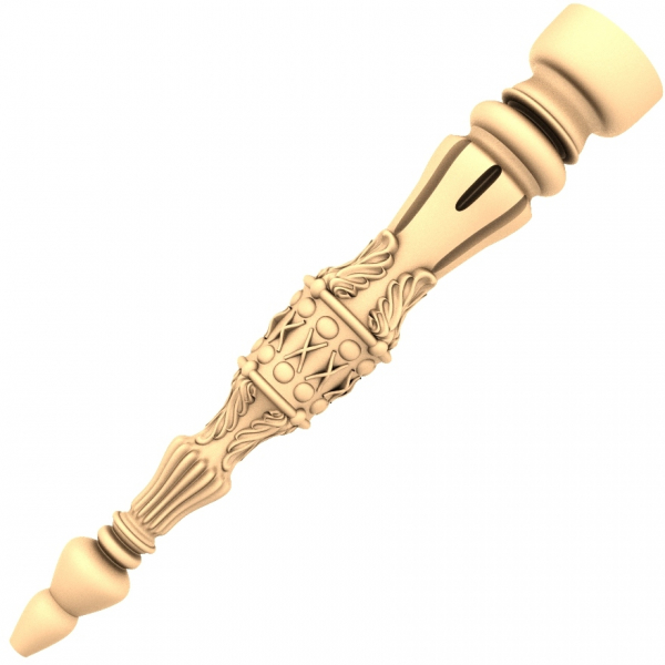 Barok Scroll Finial 3D STL-model til CNC- og 3D-print