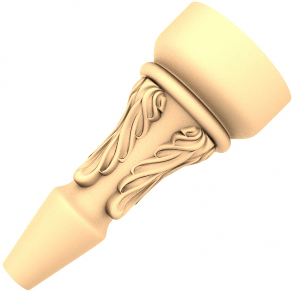 Picior de scaun ornamentat Flora Model 3D STL pentru CNC
