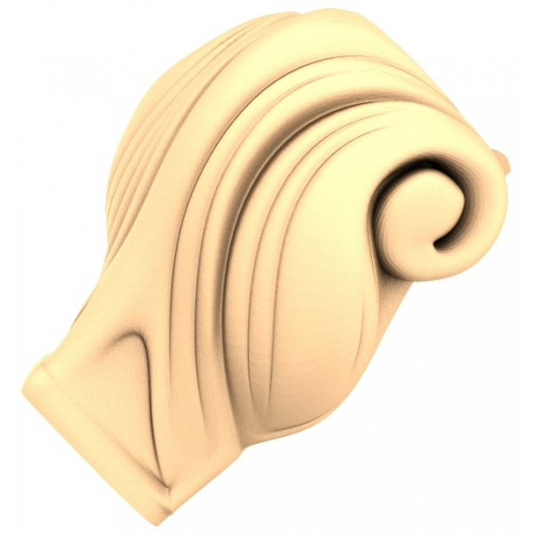 Elegant Scroll Corbel 3D STL-model til CNC Elegant Scroll Corbel 3D STL-model til CNC