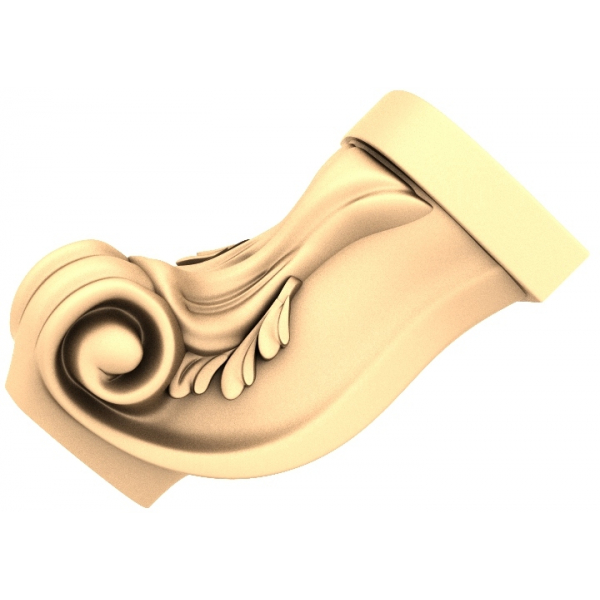 Udsmykket Acanthus Bracket 3D Model til CNC Udsmykket Acanthus Bracket 3D Model til CNC