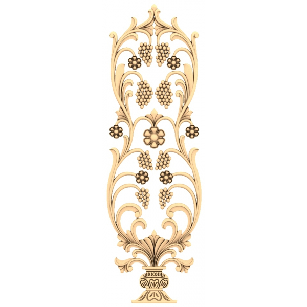 Grapevine Elegance 3D STL Model for CNC