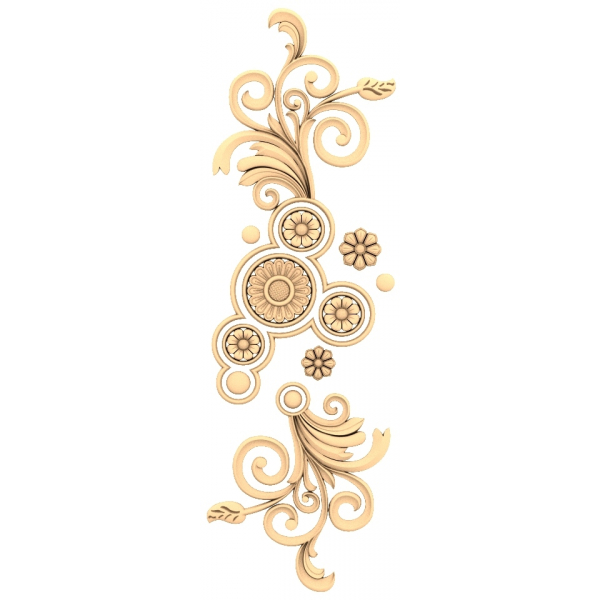 Elegant Bloom Swirl 3D STL Model for CNC Elegant Bloom Swirl 3D STL Model for CNC