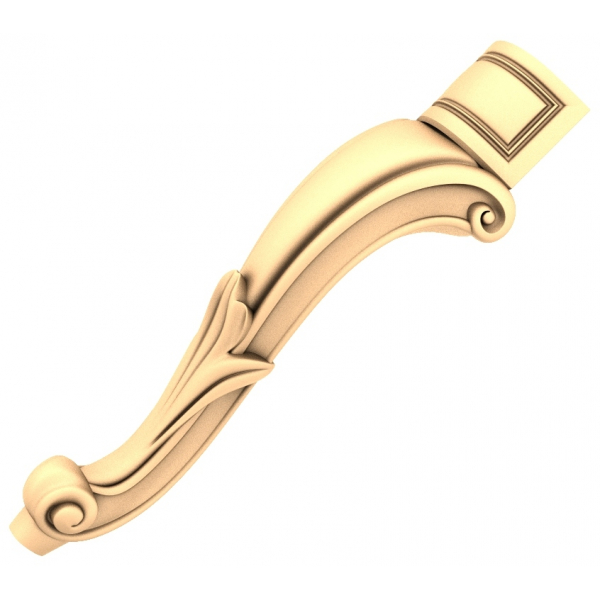 Elegant Swirl Handle 3D STL මාදිලිය