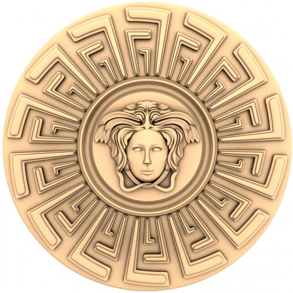 Medusa Emblem 3D STL ሞዴል ለ CNC