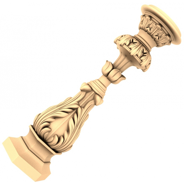 CNC සඳහා Baroque Elegance Baluster 3D ආකෘතිය