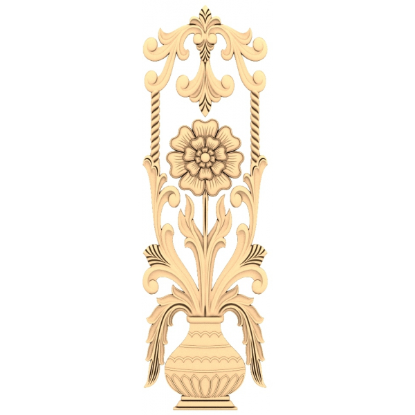 แบบจำลอง 3D STL ของความสง่างามของดอกไม้บาร็อค
