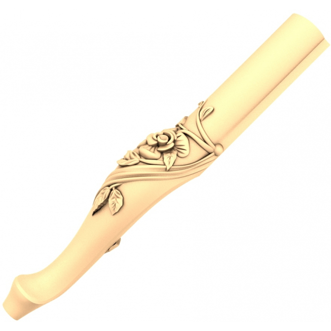 Renaissance Rose Scroll 3D Model for CNC Woodworking