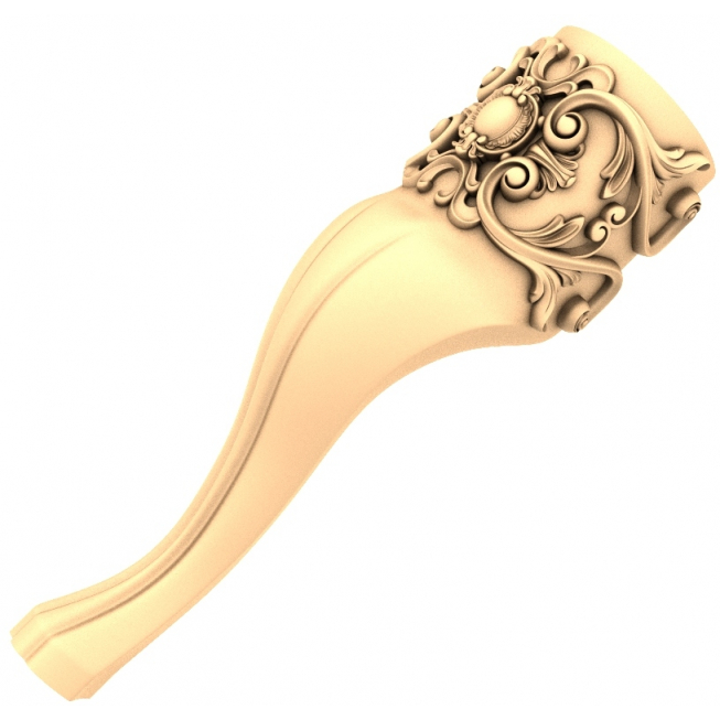 Baroque Elegance Table Leg 3D STL Model for CNC